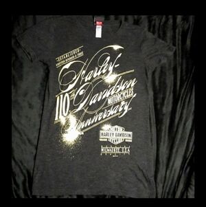 *4 for $28* *Like New* Harley Davidson 110th Anniversary fitted t-shirt